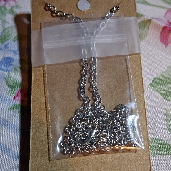 N016 Elegant Silver Nebraska River Rock Pendant Necklace - Picture 2 of 2